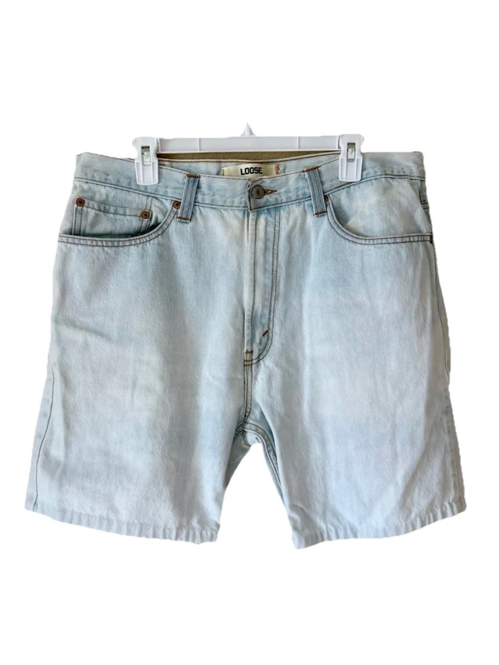 Levis 560 Loose Fit Light Wash Denim Men’s Shorts 38” Waist